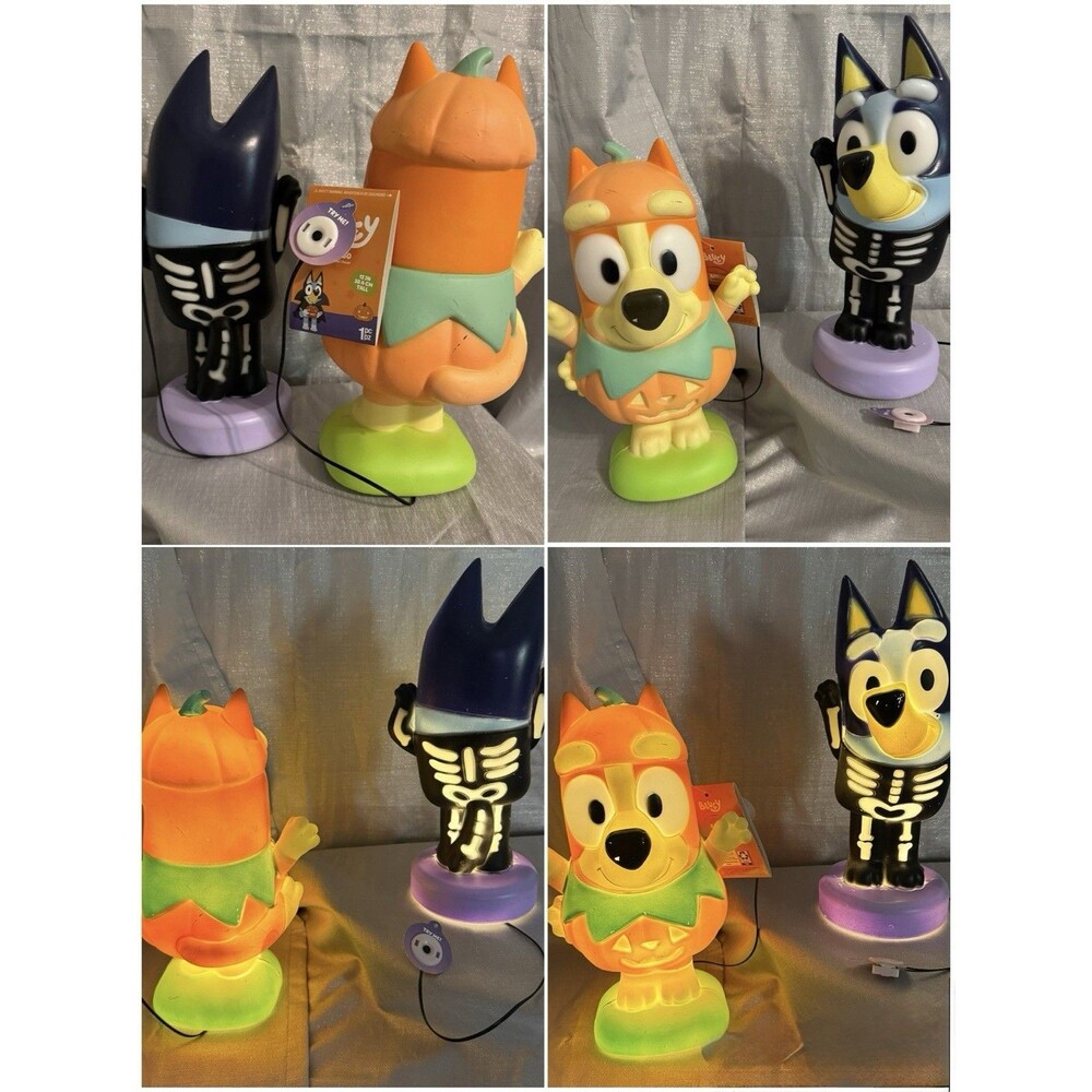 Bluey Bingo Lighted Blow Mold 12" Tall NWT Halloween Pumpkin